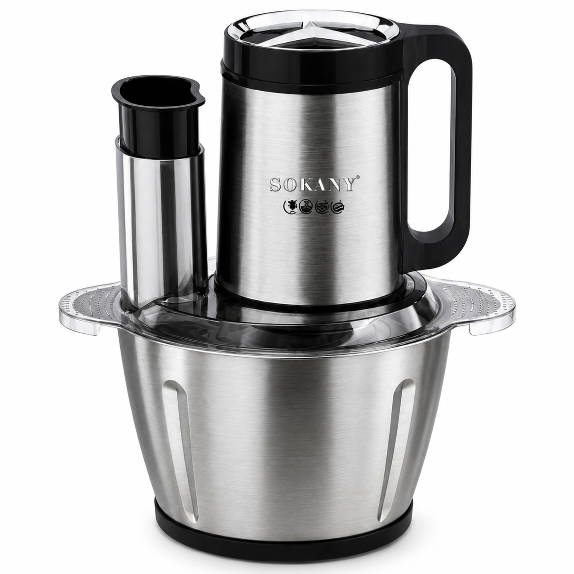 SOKANY 800W 6-in-1 Food Chopper | 3L Stainless Steel Processor | SK-06019