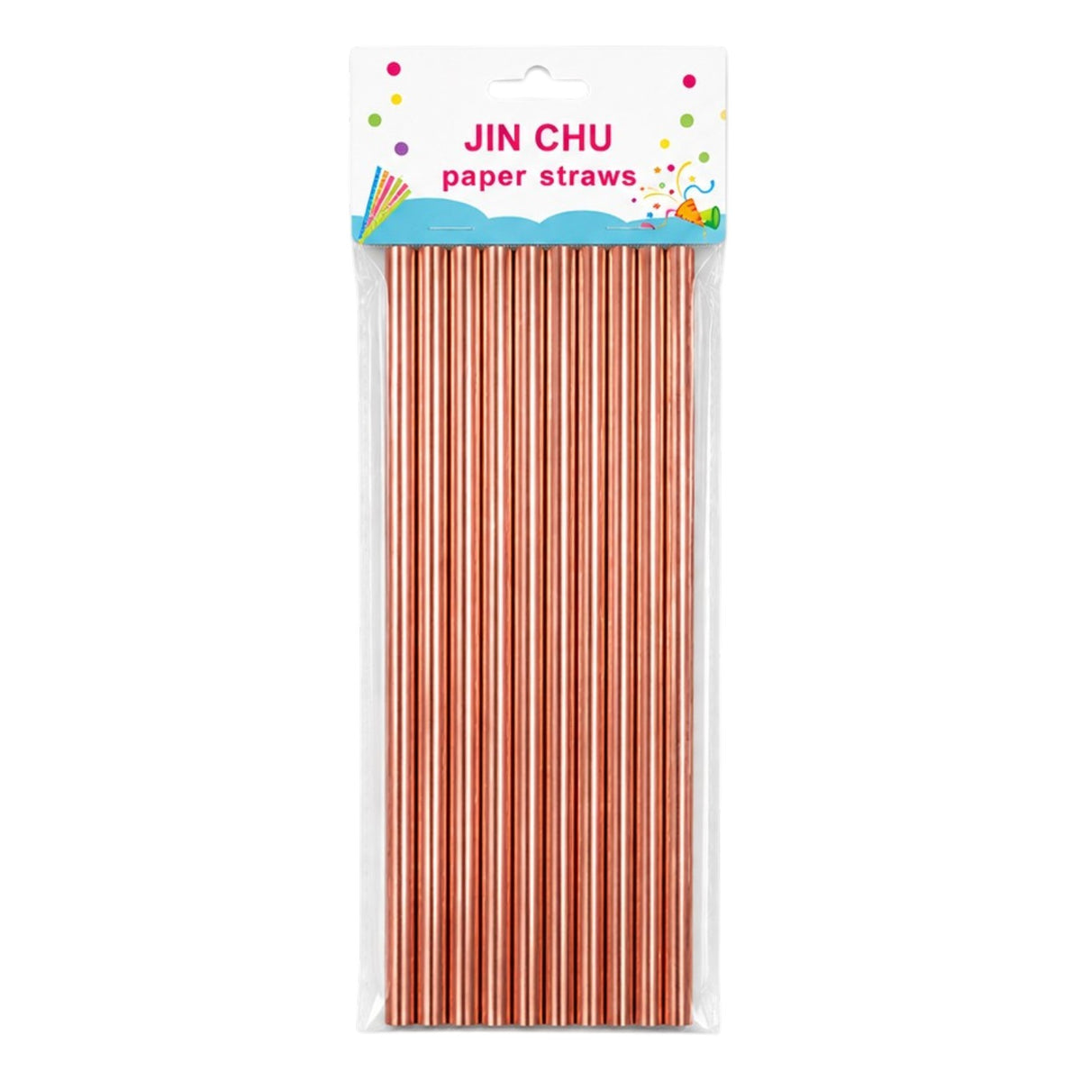 Premium Metallic Disposable 25 Piece Paper Straws