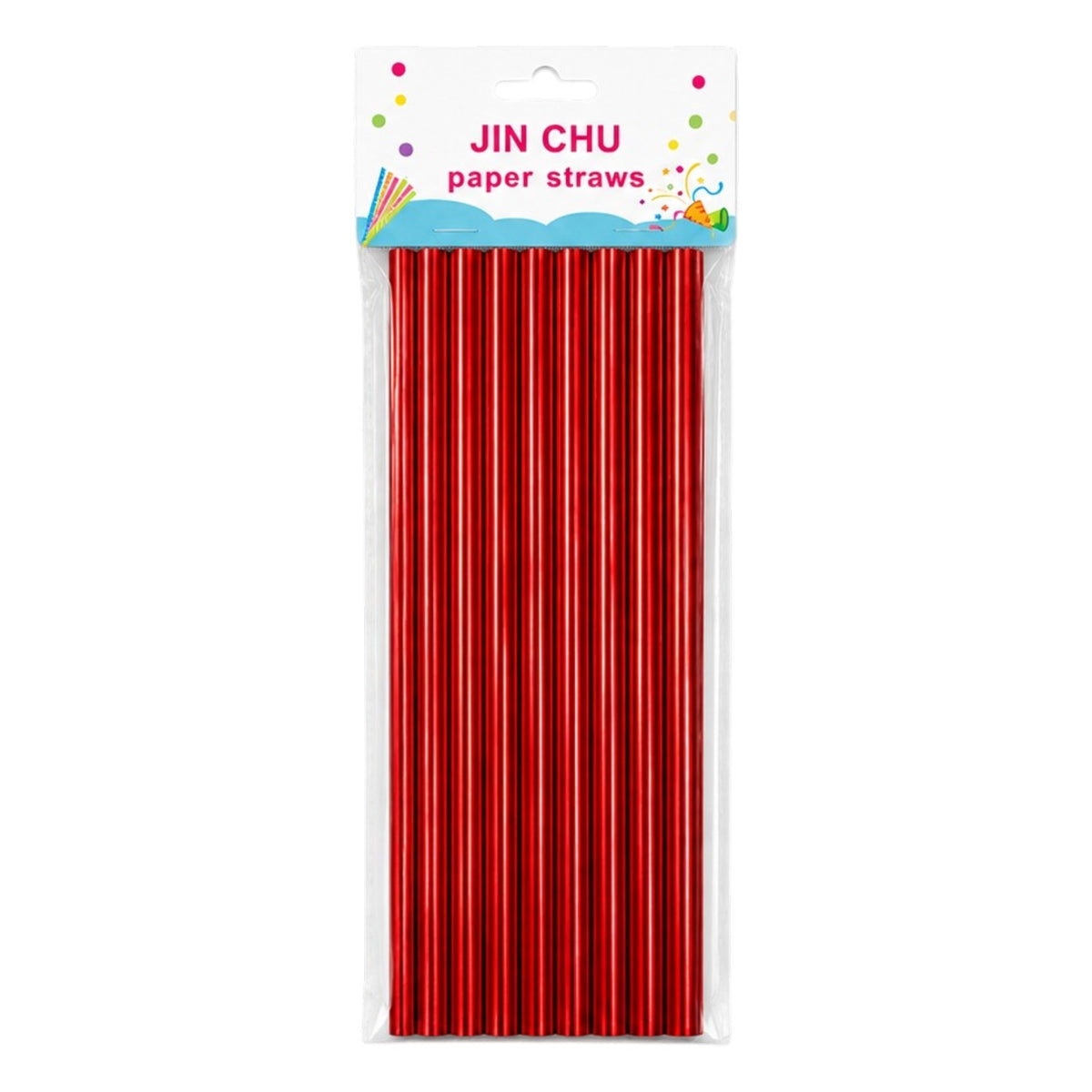 Premium Metallic Disposable 25 Piece Paper Straws
