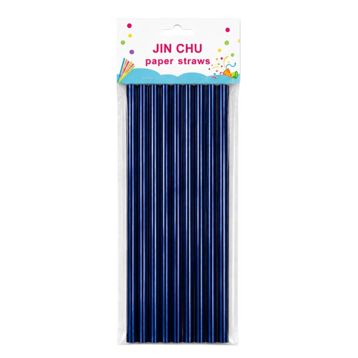 Premium Metallic Disposable 25 Piece Paper Straws