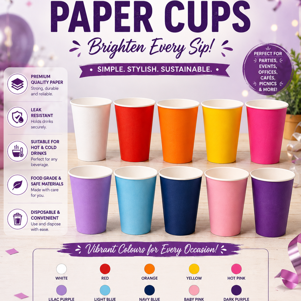 Disposable 10 Piece Paper Cup Set