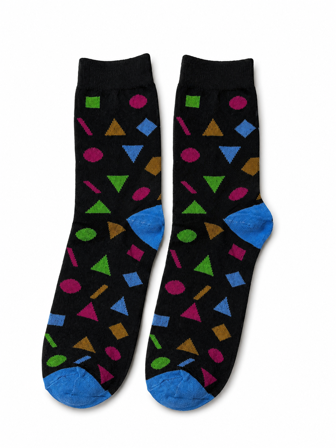 Geometric Pattern Crew Socks