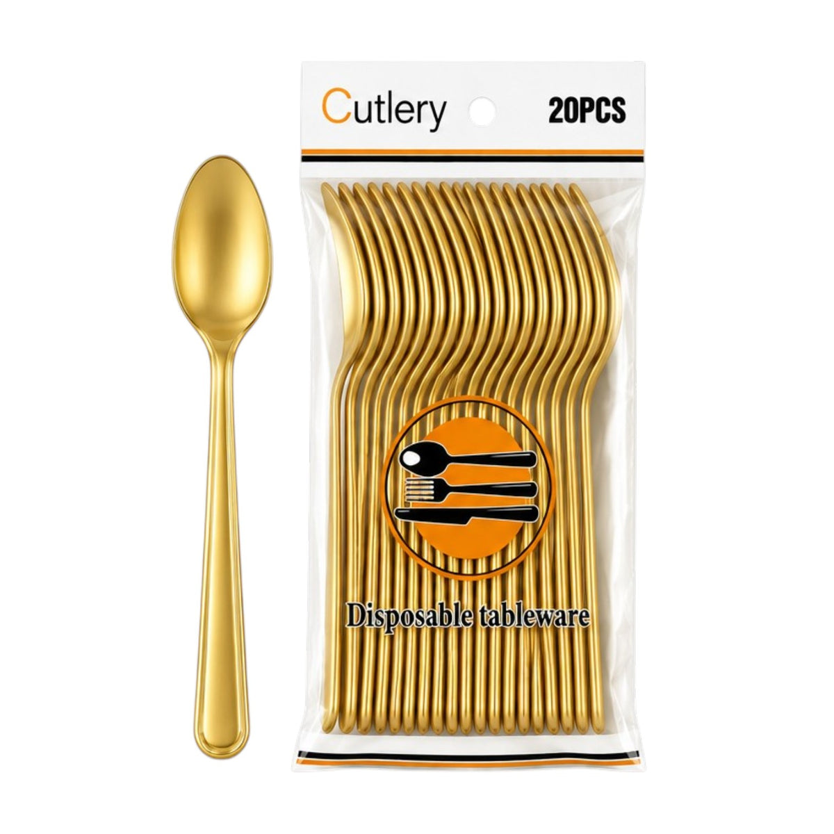 Premium 20 Piece Disposable Disposable Plastic Spoons