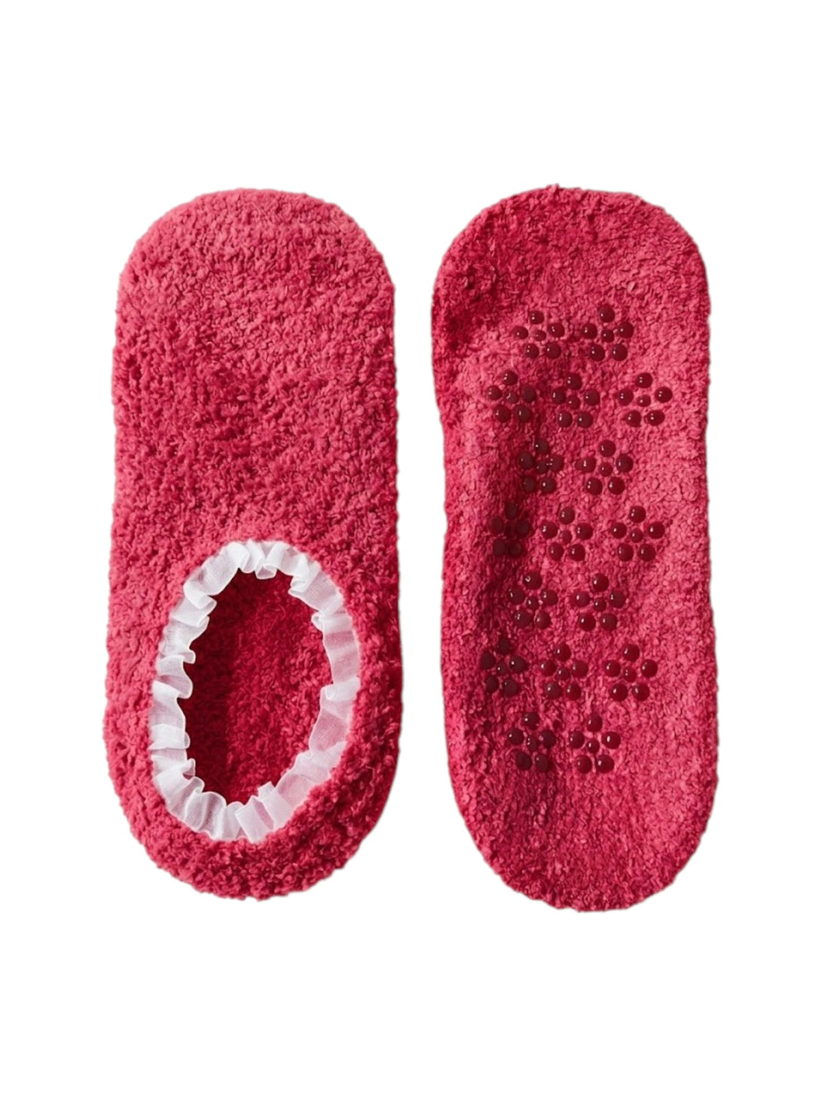Ultra Soft Fuzzy Slipper Socks with Non-Slip Flower Grips 1 Pair