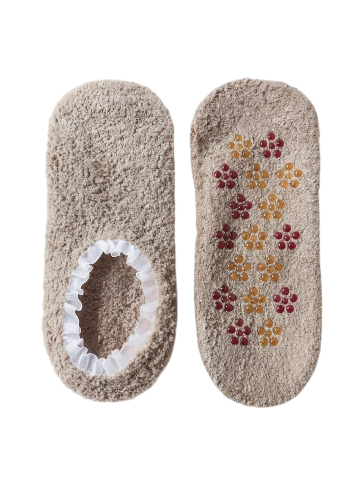 Ultra Soft Fuzzy Slipper Socks with Non-Slip Flower Grips 1 Pair