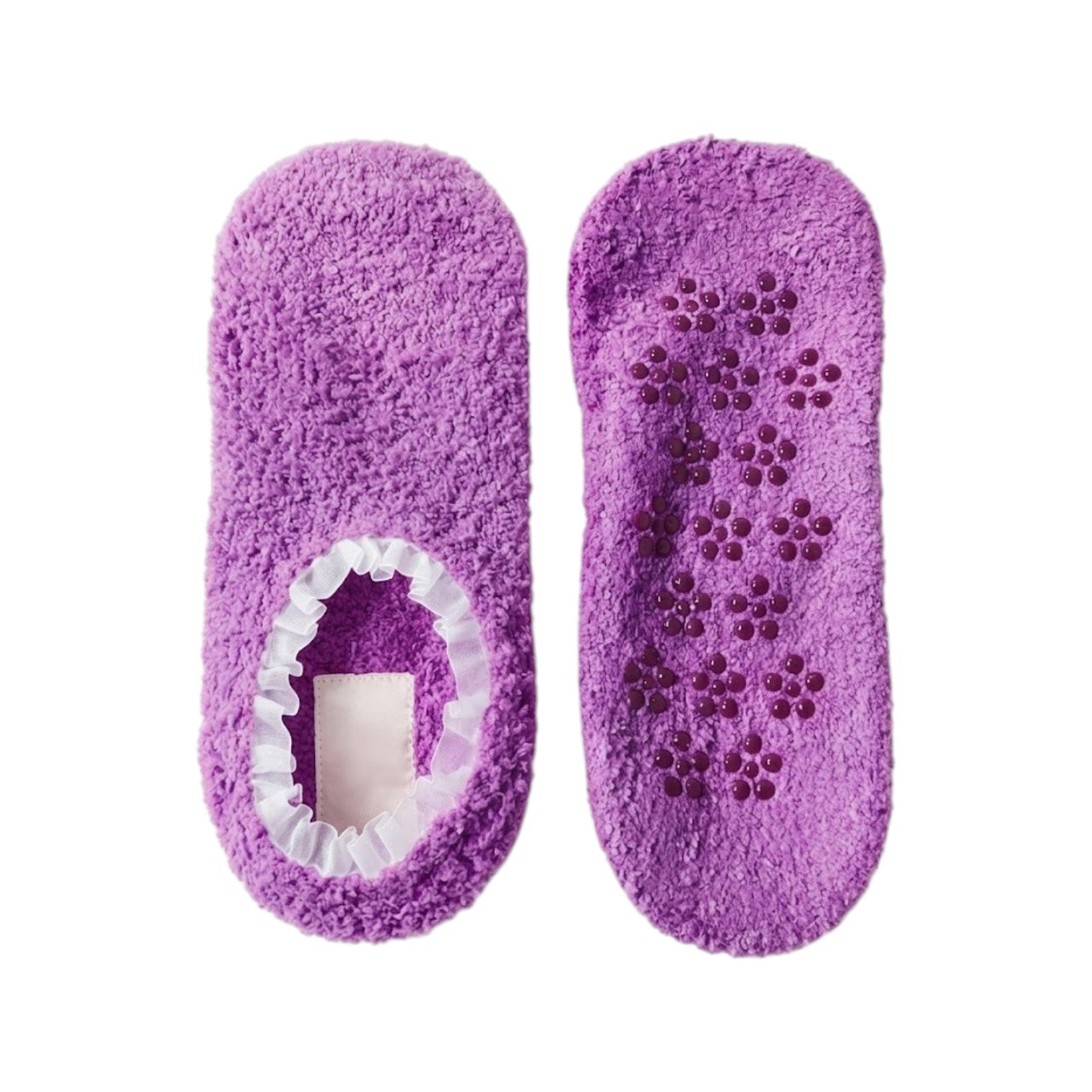 Ultra Soft Fuzzy Slipper Socks with Non-Slip Flower Grips 1 Pair