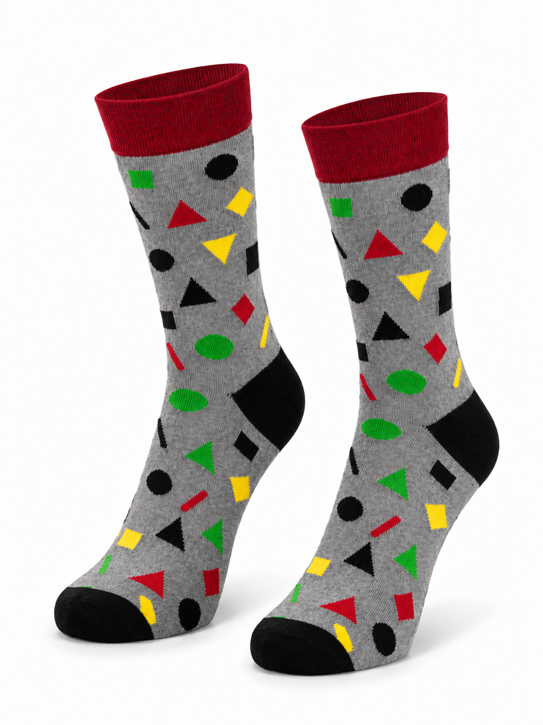 Geometric Pattern Crew Socks