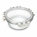 635ml Round Glass Food Storage Bowl with Airtight 4-Latch Lid