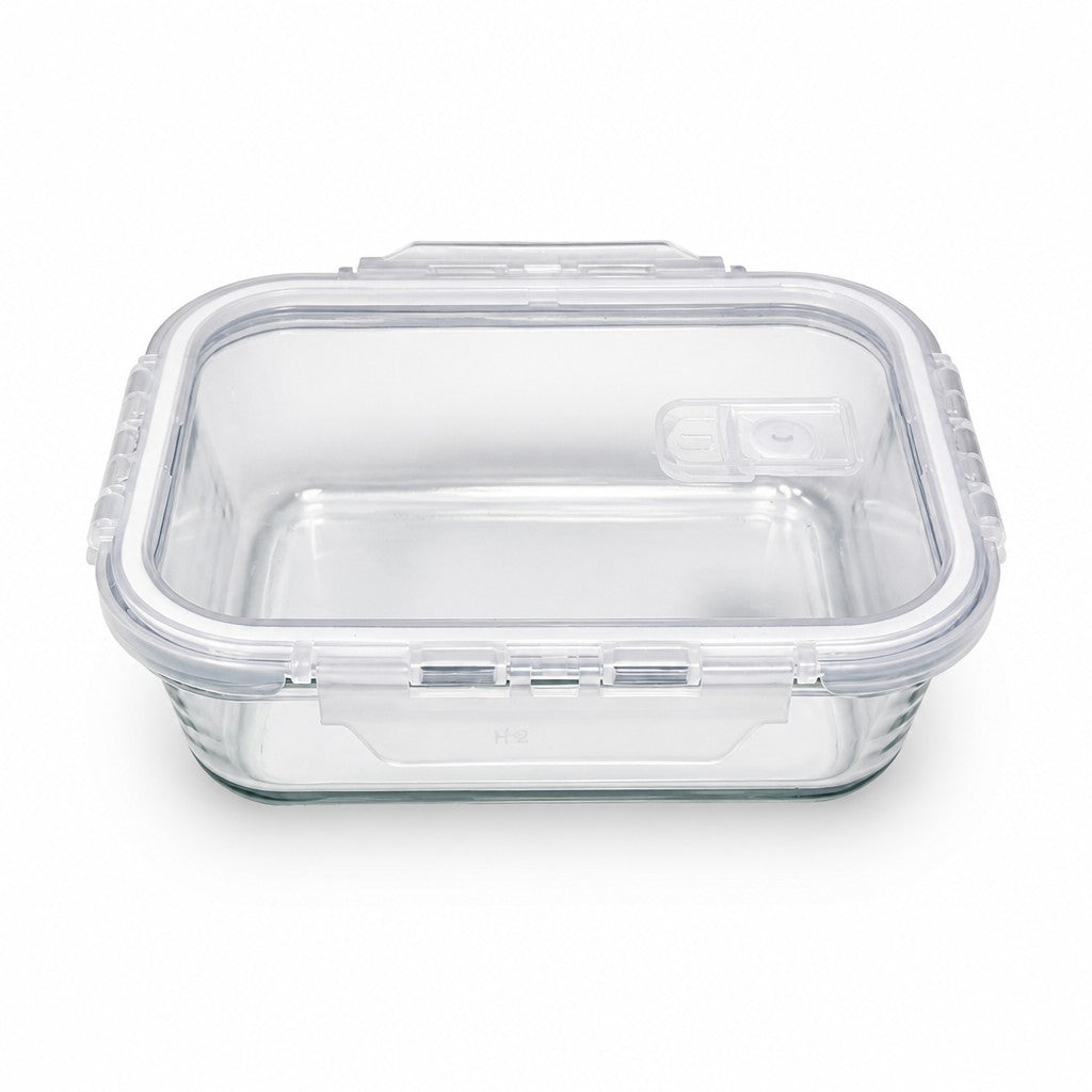 1480ml Extra-Large Rectangular Glass Storage Containers with Vent Lids (Pack of 2)