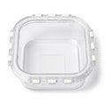 800ml Square Glass Meal Prep Containers with Vented Clip Lids (Pack of 2)