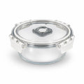 930ml Round Glass Food Storage Containers with Vented Clip Lids (Pack of 2)
