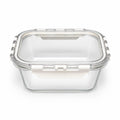 900ml Deep Rectangular Glass Meal Prep Containers with Airtight Clip Lids (Pack of 2)