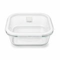 800ml Square Glass Meal Prep Containers with Vented Clip Lids (Pack of 2)