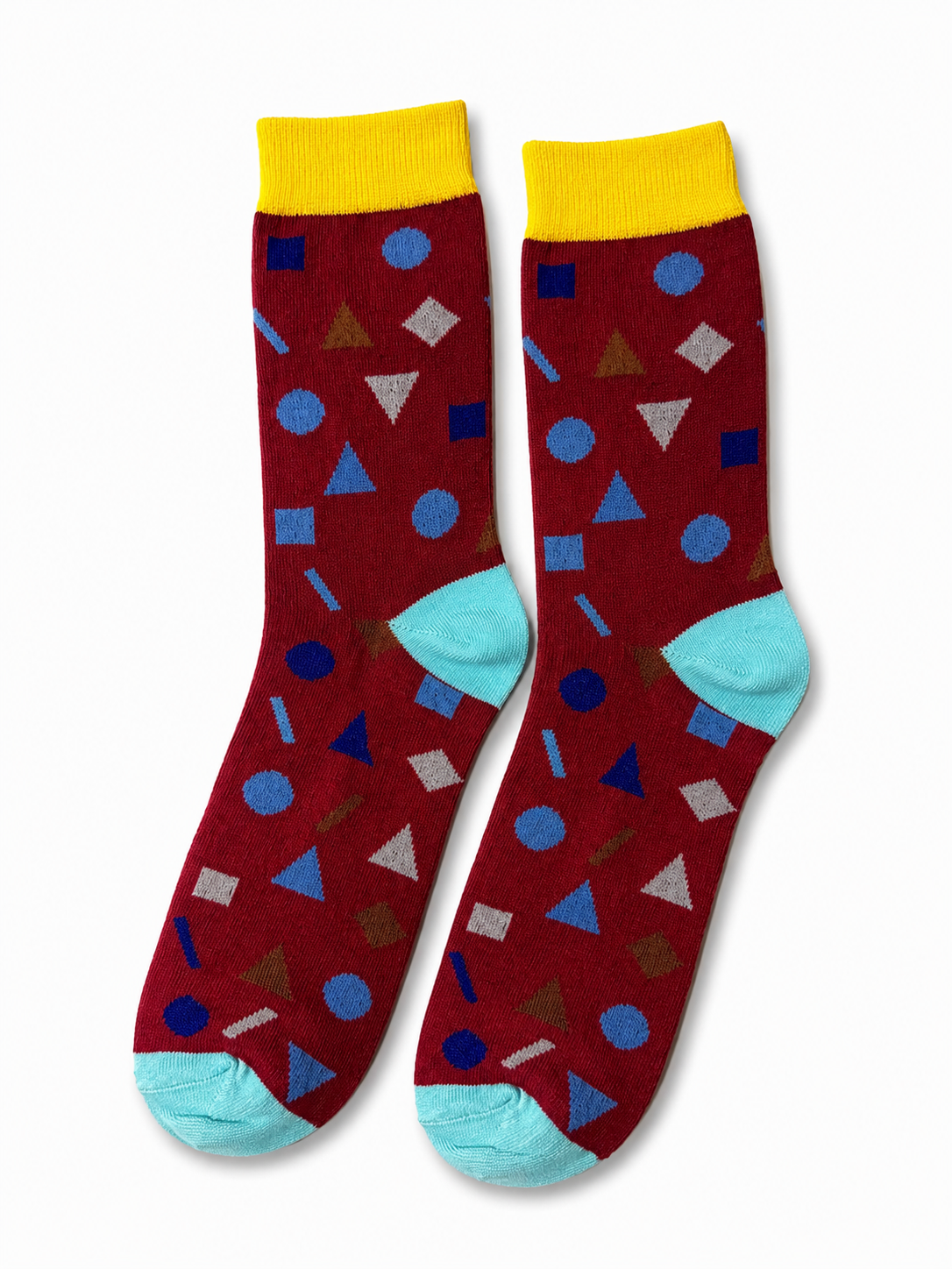 Geometric Pattern Crew Socks