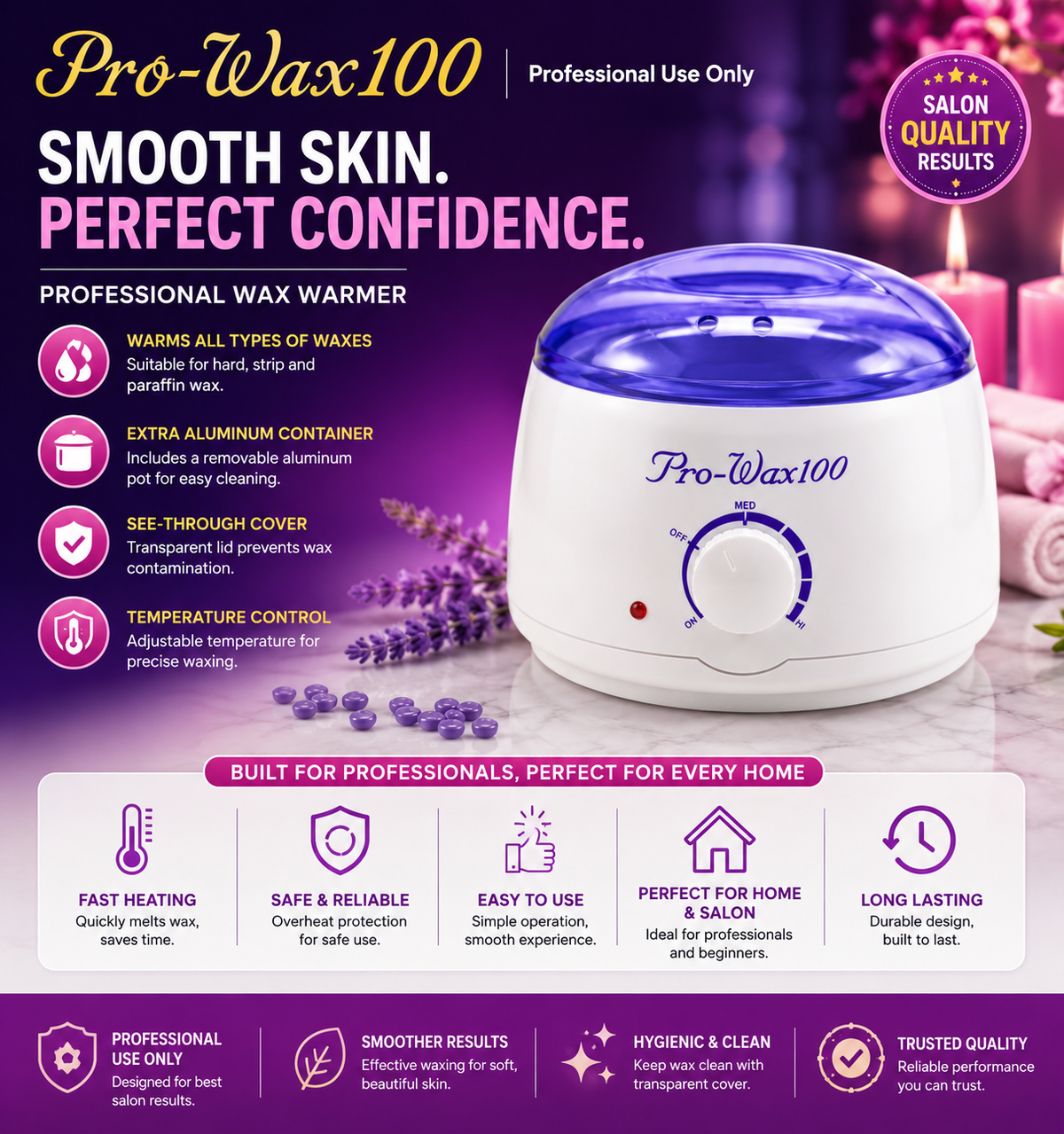 Electric Wax Heater Pot | Professional Wax Warmer for Home & Salon