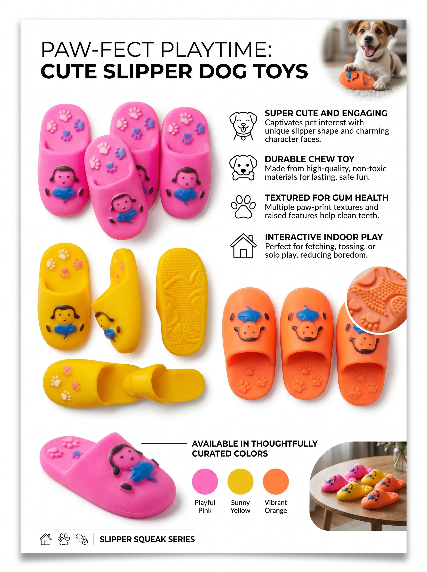 Pet Toy Chew Slipper
