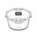 800ml Deep Round Glass Meal Prep Containers with Vented Clip Lids (Pack of 2)