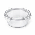 1300ml Round Glass Food Storage Containers with Snap-Lock Lids (Pack of 2)