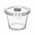 2000ml Extra-Deep Round Glass Food Storage Containers with Vented Clip Lids (Pack of 2)