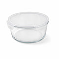 1300ml Round Glass Food Storage Bowls with Airtight Clip Lids (Pack of 2)