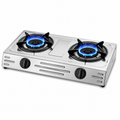 SOKANY Gas Stove | 2-Burner Gas Cooktop | Large Firepower | Stainless Steel Shell