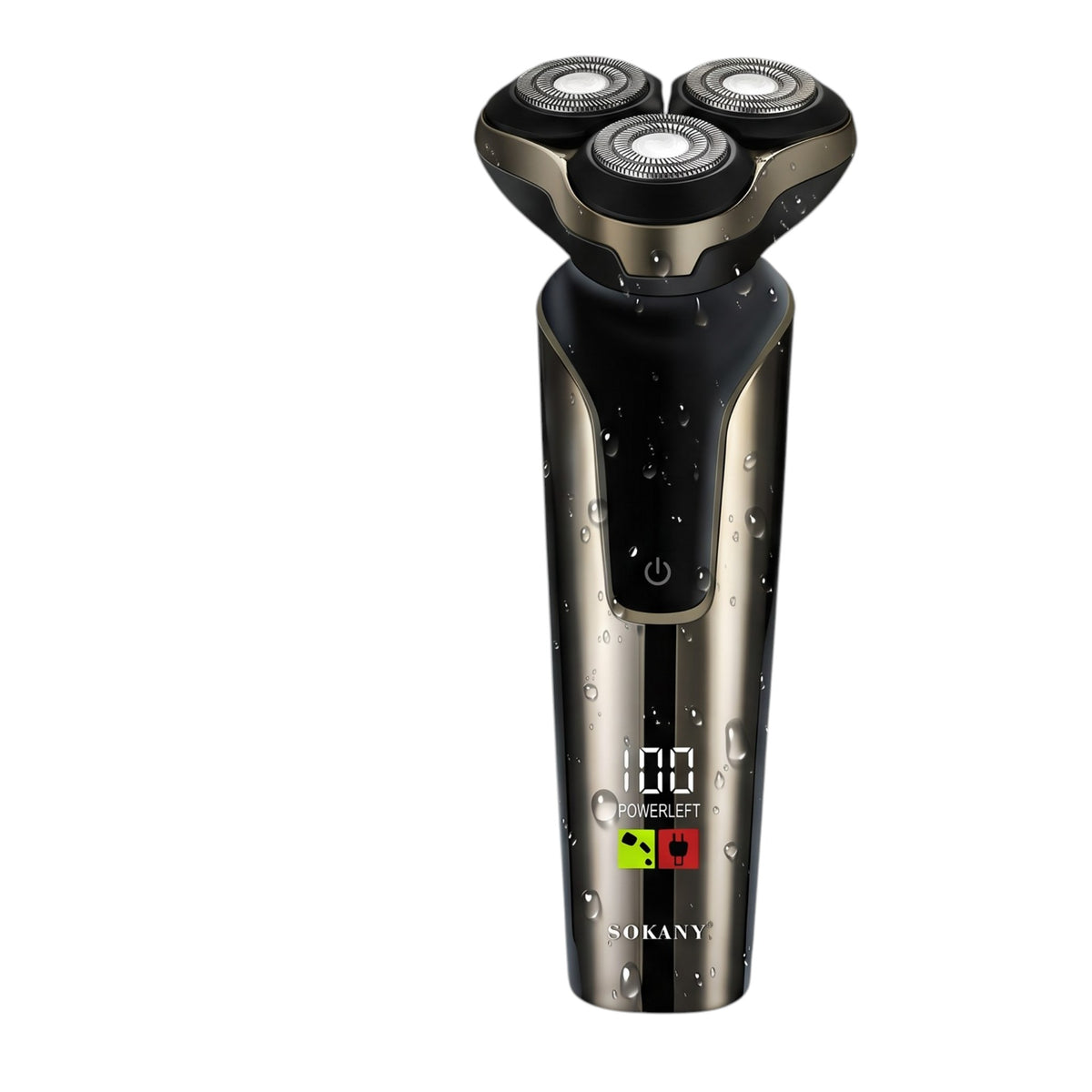 Sokany 3-in-1 Electric Shaver for Men | Rechargeable Wet & Dry Rotary Razor