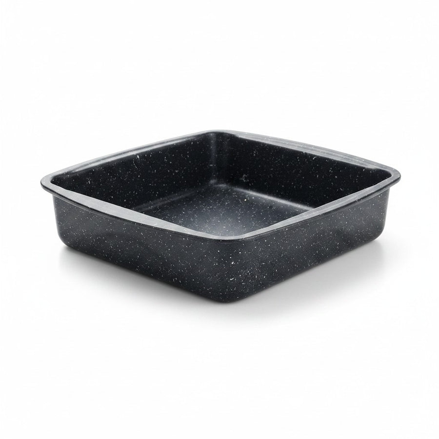 Non-Stick Carbon Steel Square Baking Pan – Speckled Granite Coating for Brownies, Cakes & Roasting