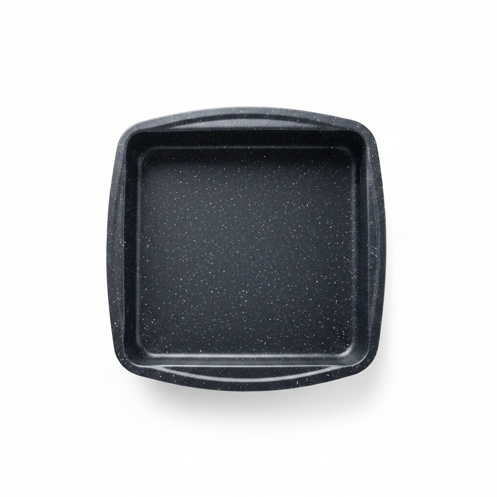 Non-Stick Carbon Steel Square Baking Pan – Speckled Granite Coating for Brownies, Cakes & Roasting