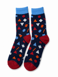 Geometric Pattern Crew Socks