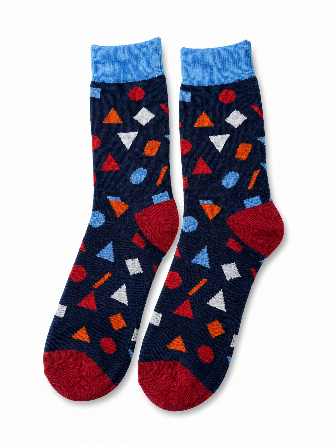 Geometric Pattern Crew Socks