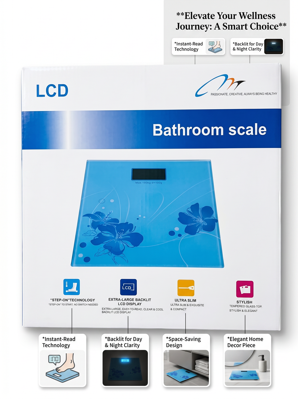 LCD Digital Bathroom Scale