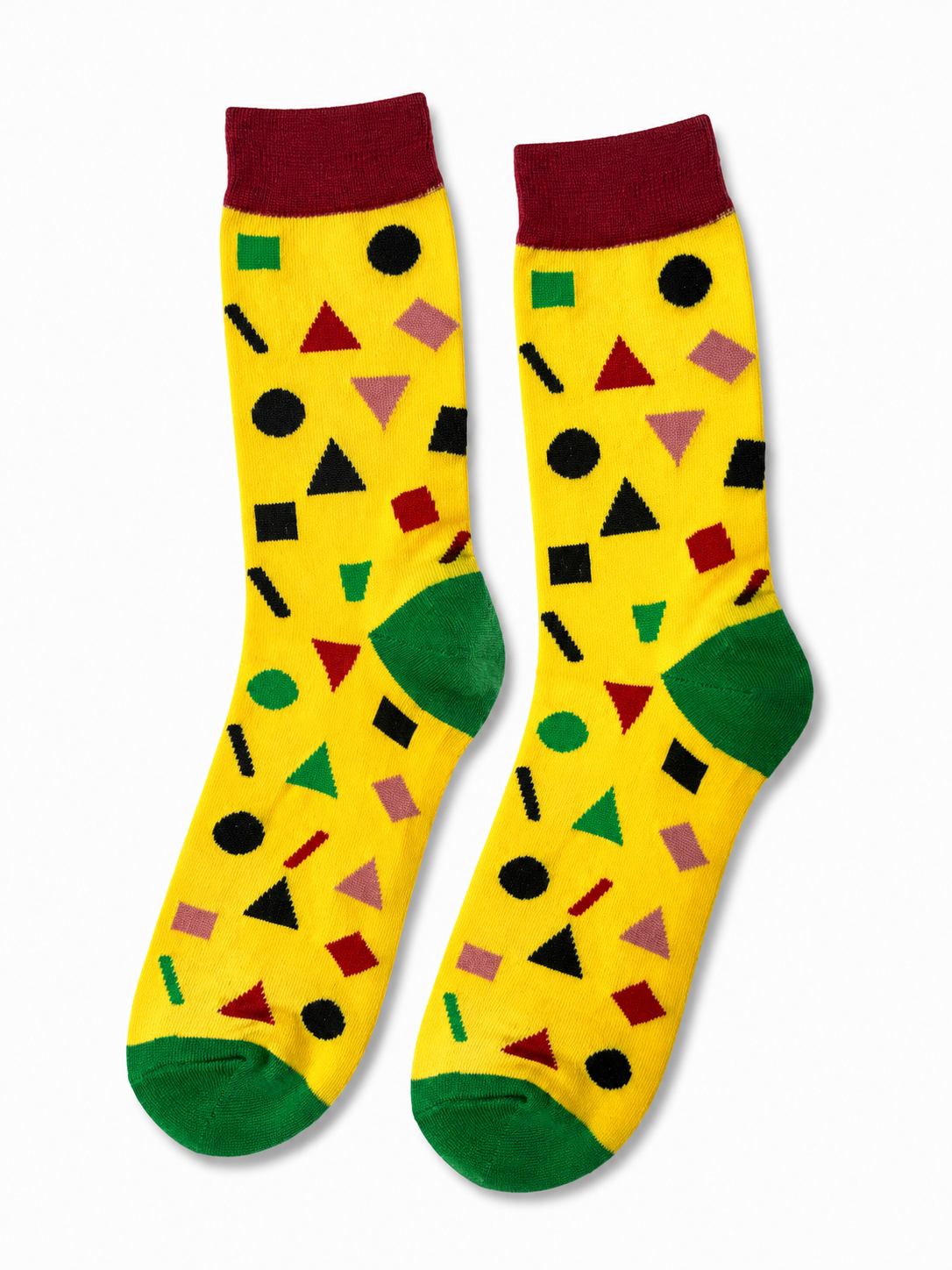 Geometric Pattern Crew Socks