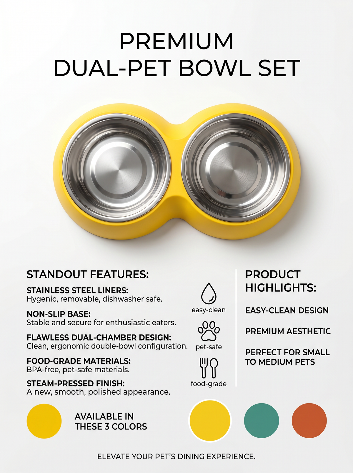 Premium Dual Pet Bowl