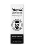 INOUTHOMECO 30ml beard growth oil bottle in white packaging with black text and a bearded man logo