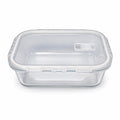 INOUTHOMECO 1000ml borosilicate glass food container with airtight locking lid and integrated steam vent