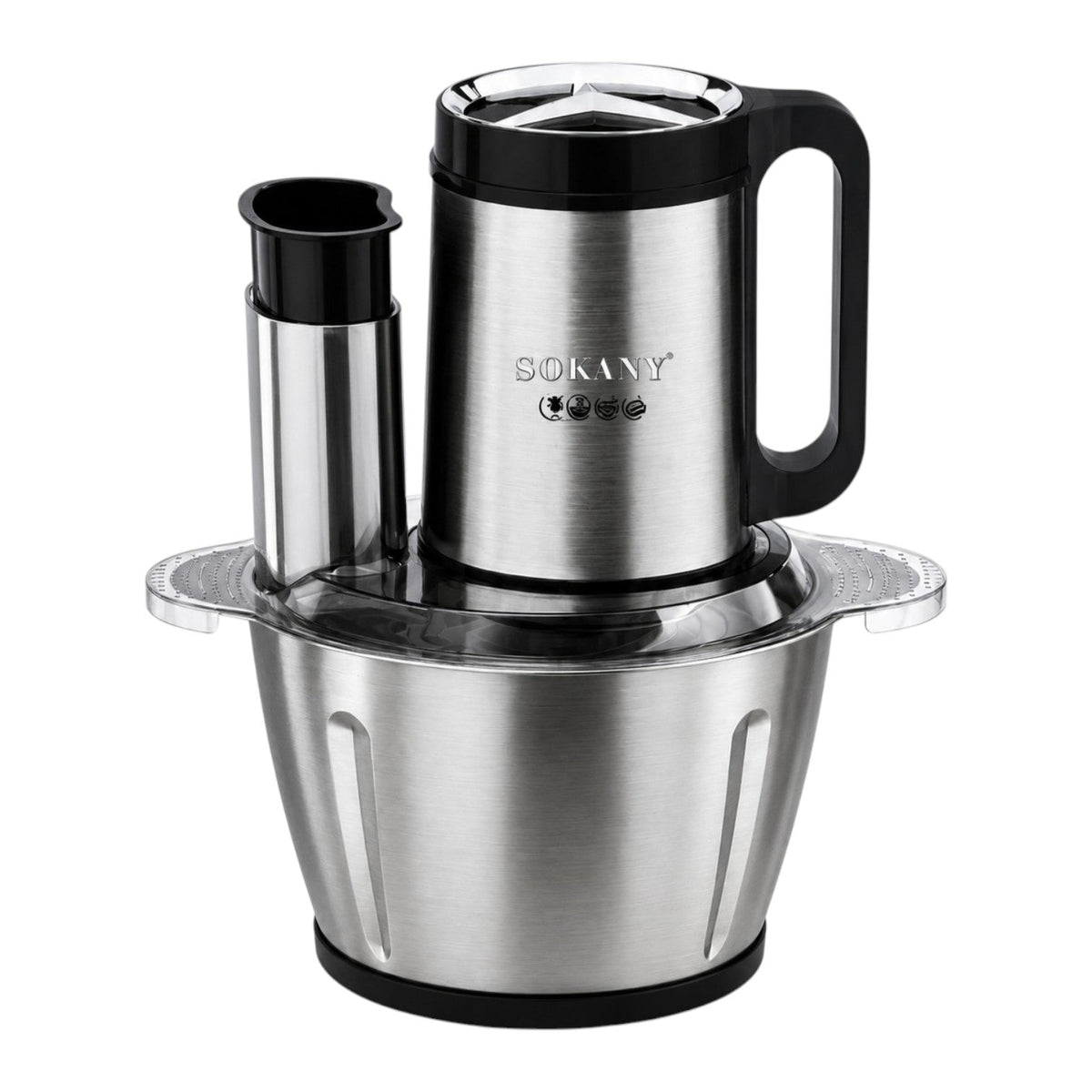 INOUTHOMECO SOKANY 6-in-1 food processor with a 3L stainless steel bowl and powerful 800W motor unit