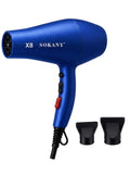 INOUTHOMECO Sokany X8 blue ionic hair dryer with 2400W motor and two precision concentrator styling nozzles
