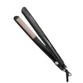 INOUTHOMECO Sokany ceramic hair straightener with black handle, beige floating plates, and digital temperature display.