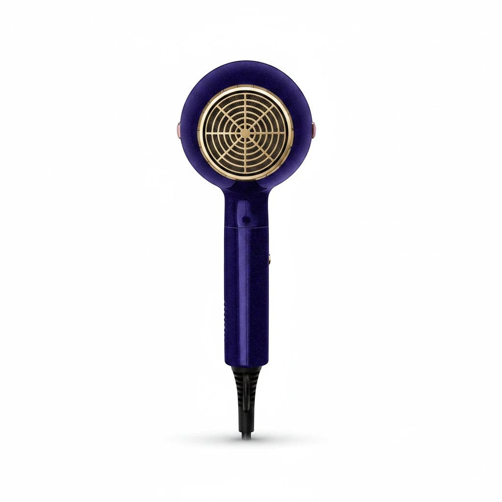 INOUTHOMECO SOKANY 3000W professional hair dryer in deep purple with gold accents and a sleek ergonomic design