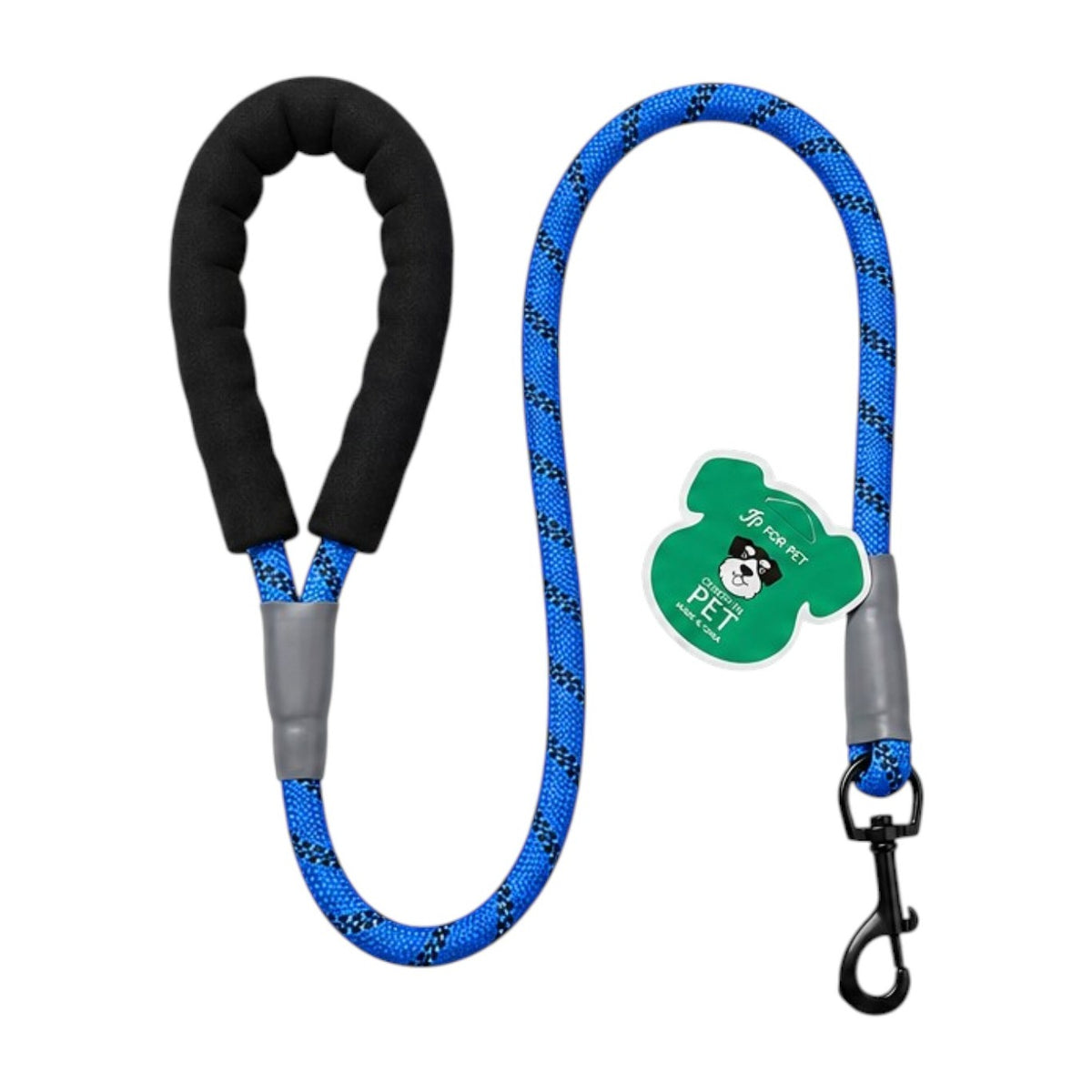 Premium Rope Dog Leash | 360° Swivel Metal Clasp | Soft Foam-Padded Ergonomic Handle