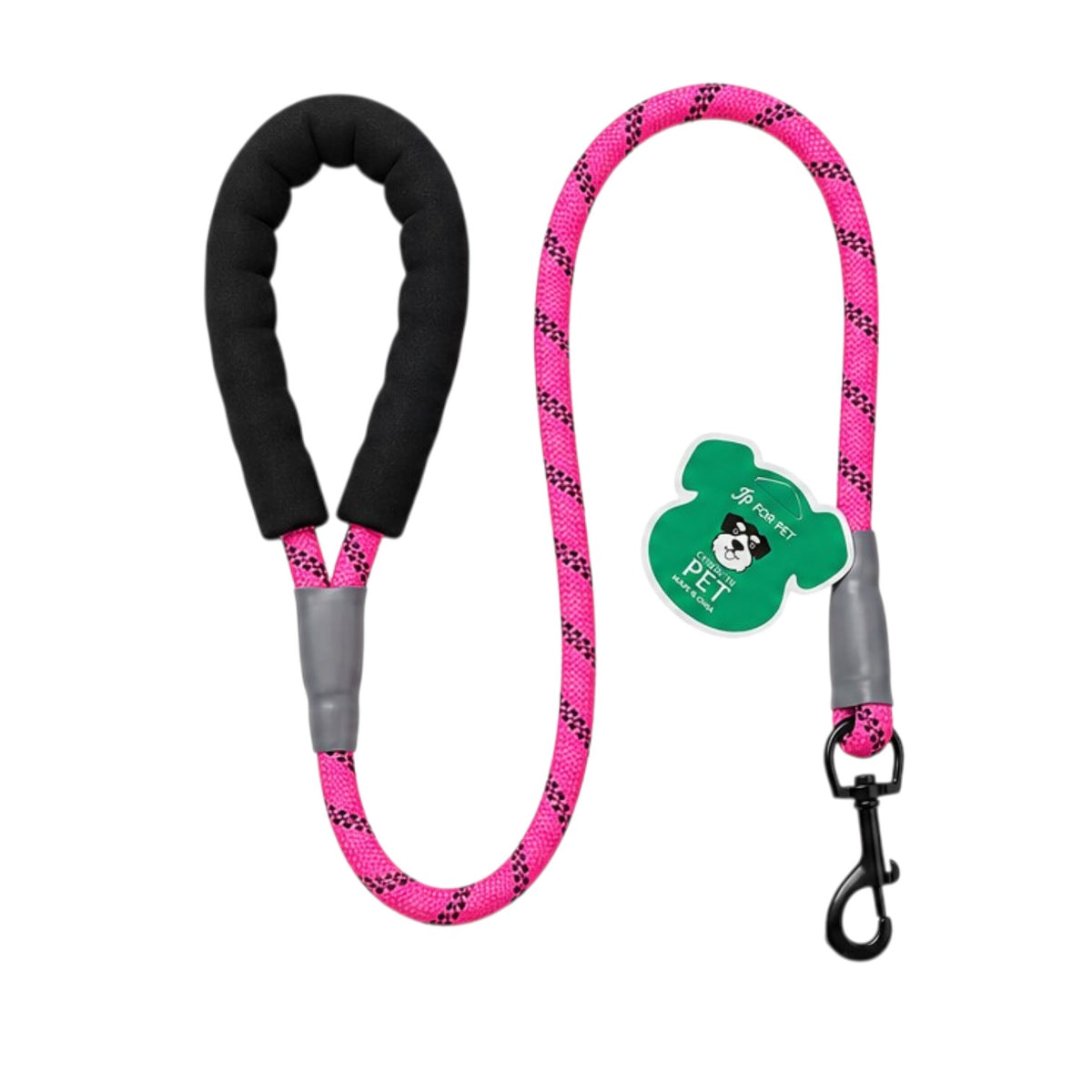 Premium Rope Dog Leash | 360° Swivel Metal Clasp | Soft Foam-Padded Ergonomic Handle
