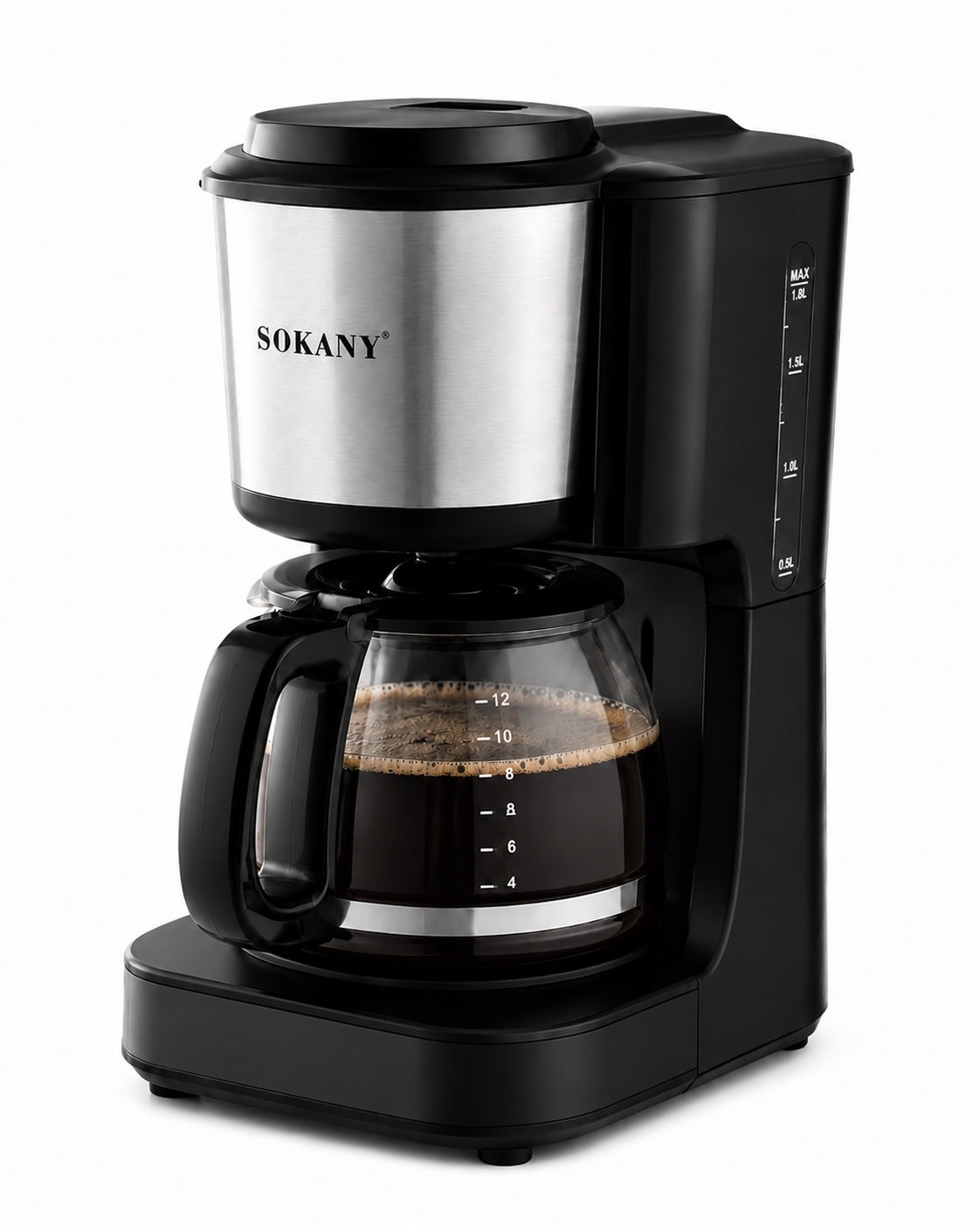SOKANY Premium Coffee Maker | 650W | Large 1.8L Water Tank